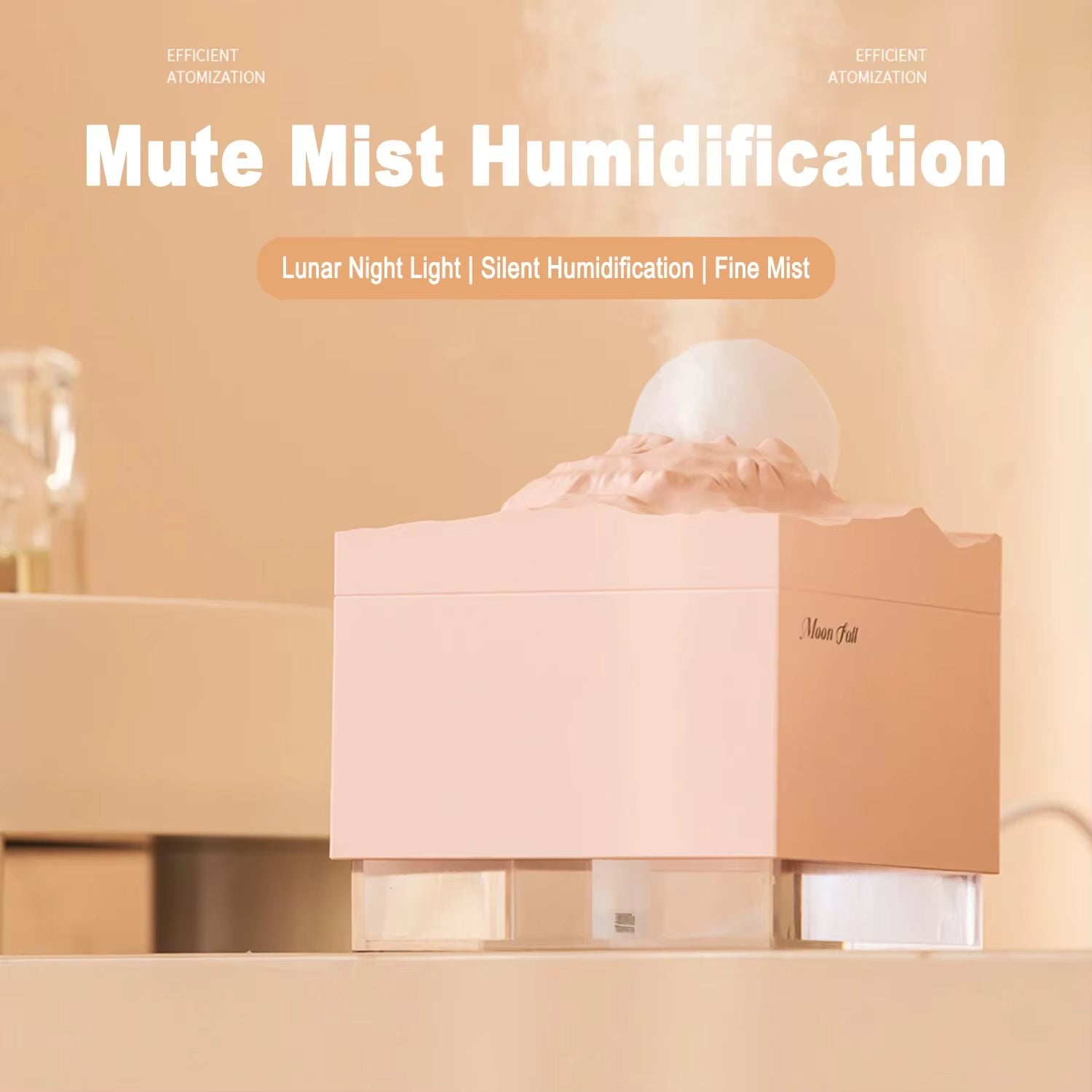 Scent Diffuser Cool Mist Humidifiers LED Essential Oil Moon Lamp Air Humidifier Aroma Diffuser Night Light for Home Office