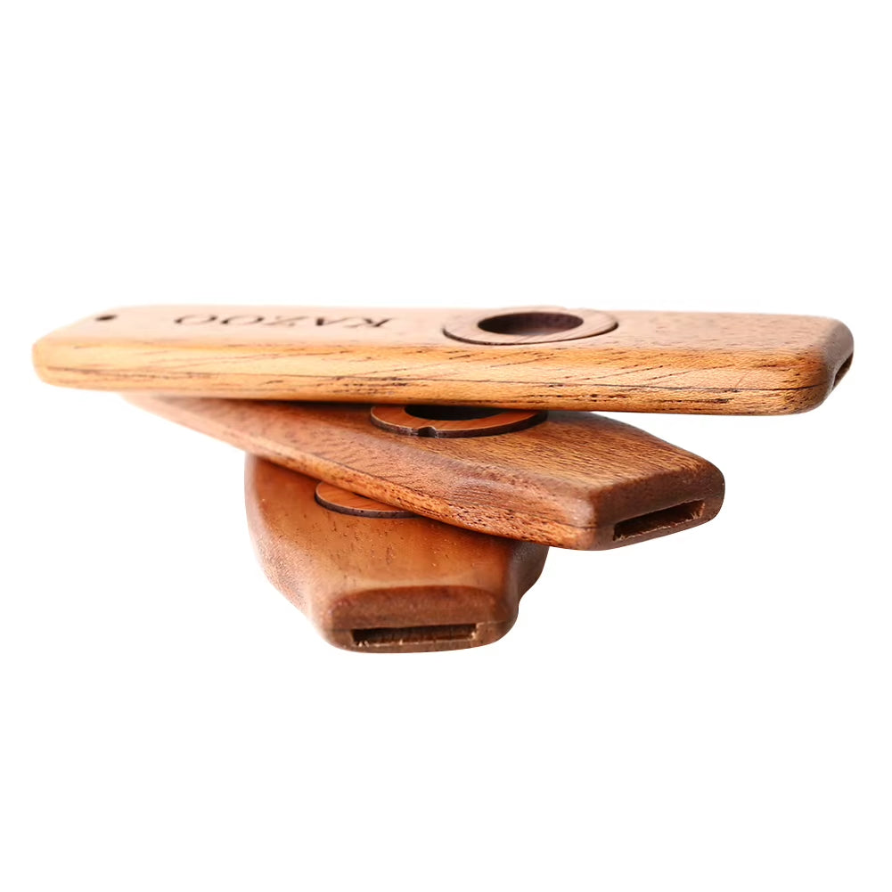 Wooden Kazoo Instruments Guitar Ukulele Accompaniment for Kids Beginner Gift Kazoo Wooden Flute Patry Musical Instrument