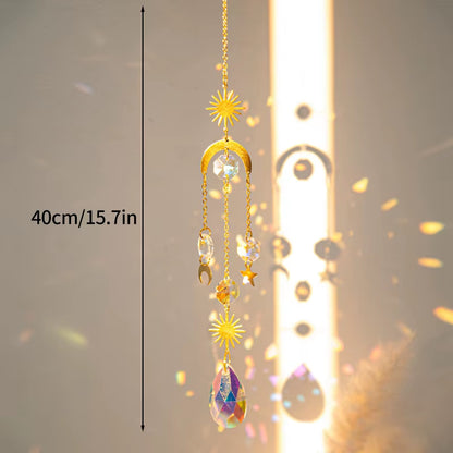 Crystal Wind Chimes Sun Catchers Hanging Pendant Light Catching Jewelry Wind Chimes for Home Garden Wedding Garden Decoration