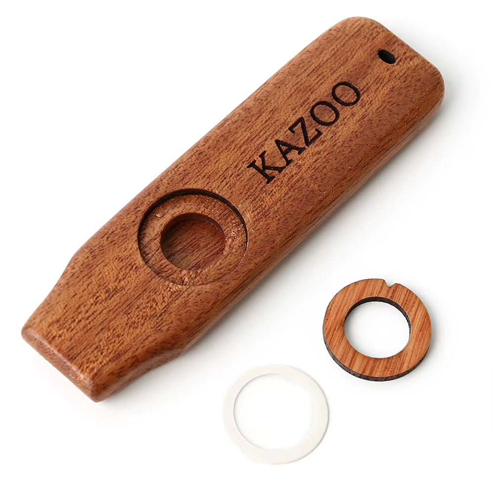 Wooden Kazoo Instruments Guitar Ukulele Accompaniment for Kids Beginner Gift Kazoo Wooden Flute Patry Musical Instrument