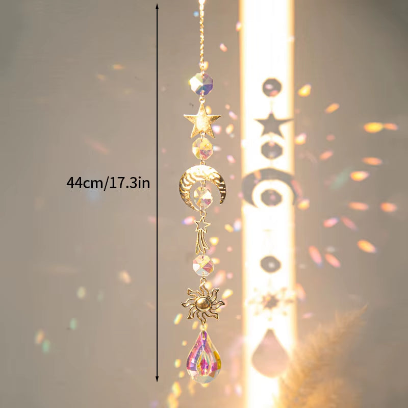 Crystal Wind Chimes Sun Catchers Hanging Pendant Light Catching Jewelry Wind Chimes for Home Garden Wedding Garden Decoration