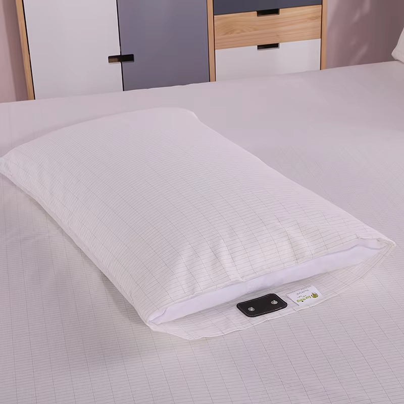 Earthing Pillow Case with Grounding Cord for Health & EMF Protection Conductive Kits 75*50Cm 1Pcs