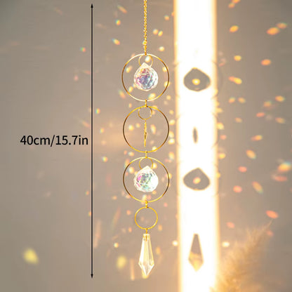 Crystal Wind Chimes Sun Catchers Hanging Pendant Light Catching Jewelry Wind Chimes for Home Garden Wedding Garden Decoration