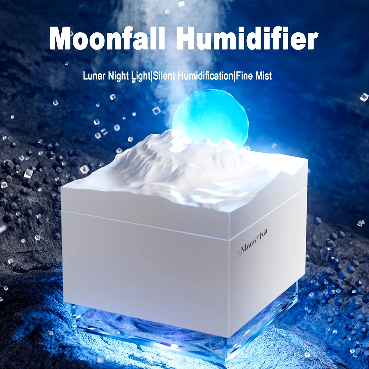 Scent Diffuser Cool Mist Humidifiers LED Essential Oil Moon Lamp Air Humidifier Aroma Diffuser Night Light for Home Office