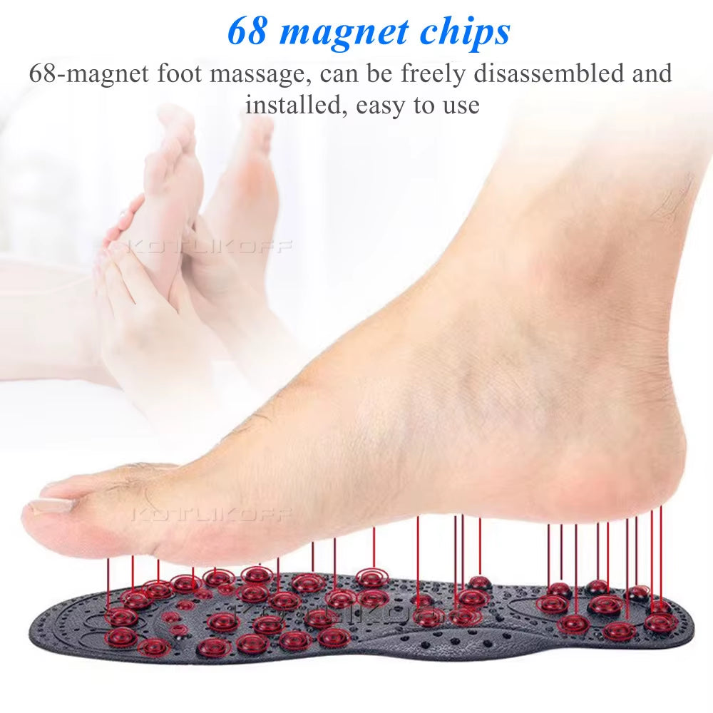 Enhanced Upgrade 68 Magnetic Massage Insole Foot Acupuncture Point Therapy Insole Cushion Body Detox Slimming Magnetic