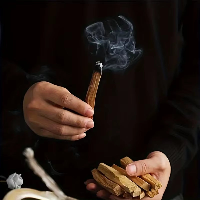 1/5Pcs Palo Santo Natural Incense Sticks Wooden Smudging Stick No Fragrance Home Living Room Relax Your Mind Aromatherapy Burn