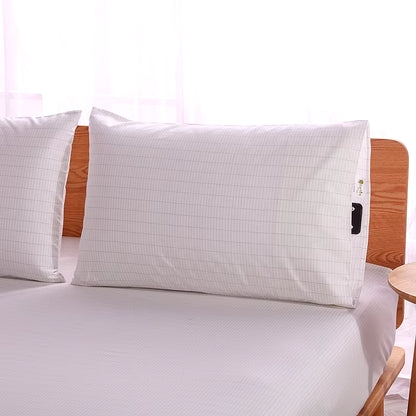 Earthing Pillow Case with Grounding Cord for Health & EMF Protection Conductive Kits 75*50Cm 1Pcs