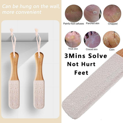 2 Pcs Pumice Stone for Feet, Double Sided Pumice Stone Feet Hard Skin Remover, Foot Files Scrubber Hard Skin Remover, Foot Grater for Foot Cracked Heels, Dead Skin, Hard Skin (White)