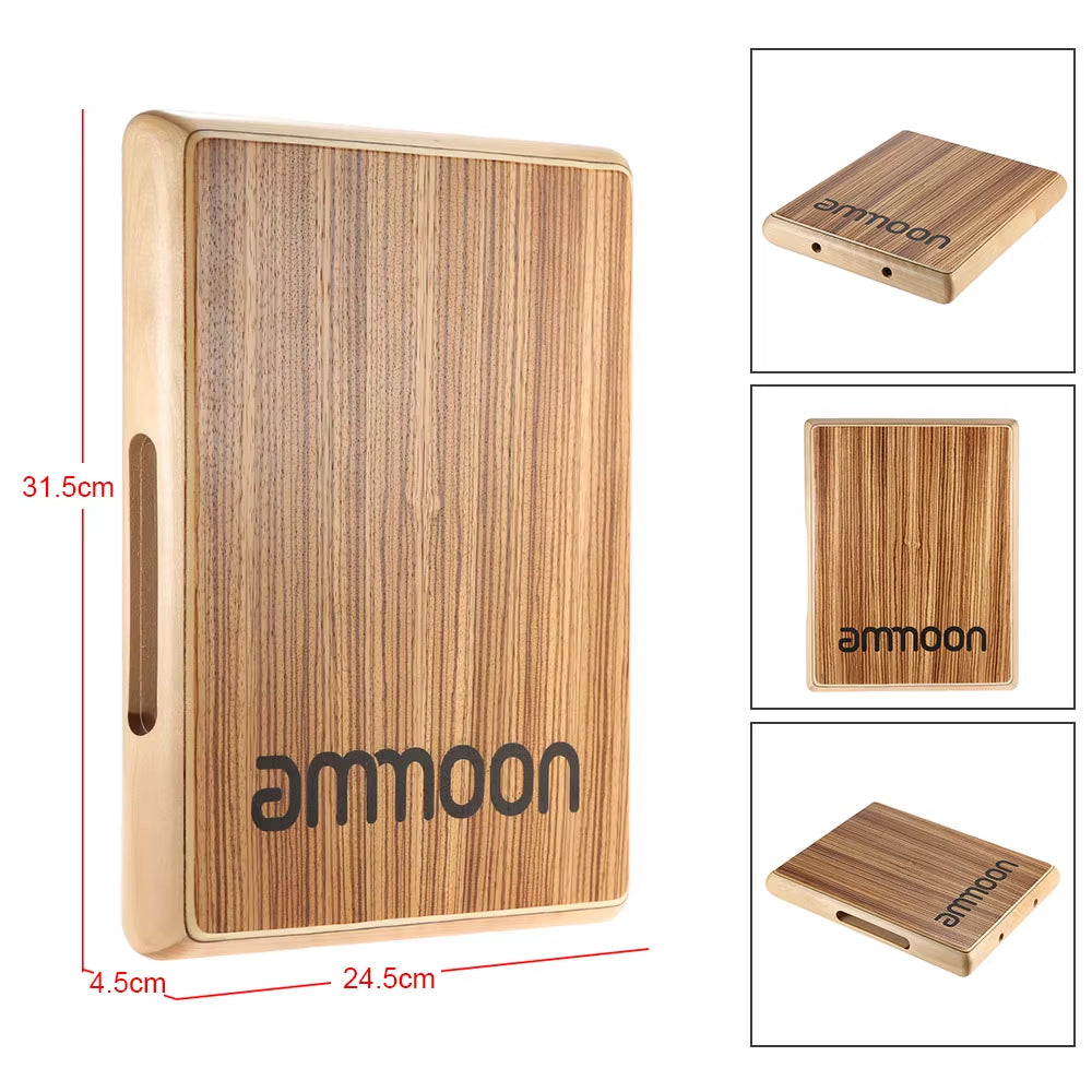 Compact Travel Cajon Flat Hand Drum Persussion Instrument 31.5 * 24.5 * 4.5Cm Cajon Drum