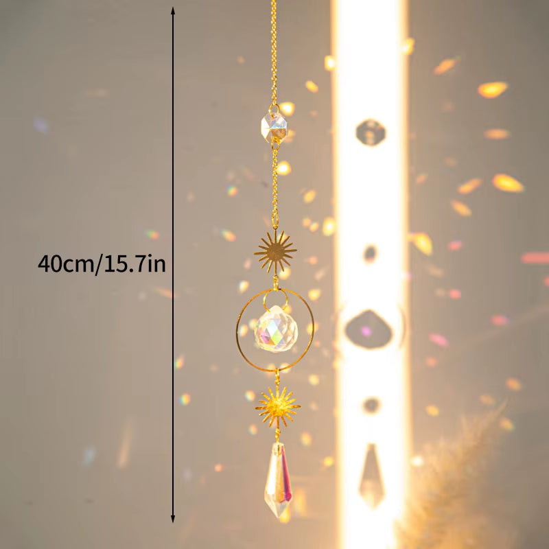 Crystal Wind Chimes Sun Catchers Hanging Pendant Light Catching Jewelry Wind Chimes for Home Garden Wedding Garden Decoration