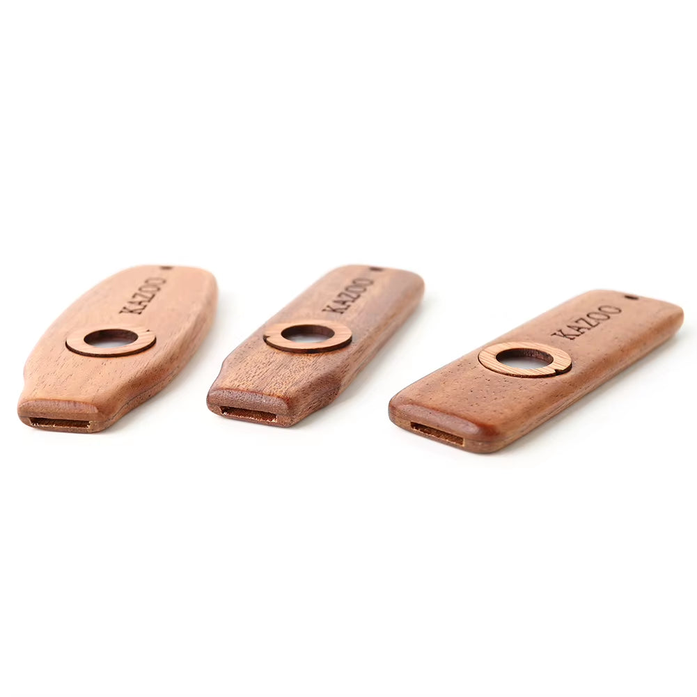 Wooden Kazoo Instruments Guitar Ukulele Accompaniment for Kids Beginner Gift Kazoo Wooden Flute Patry Musical Instrument